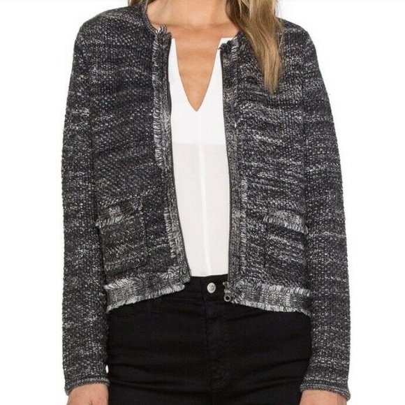 Joie Tweed Grey Jacket - Picture 1 of 7